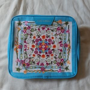 Estee Lauder Makeup Bag Floral design Light Blue